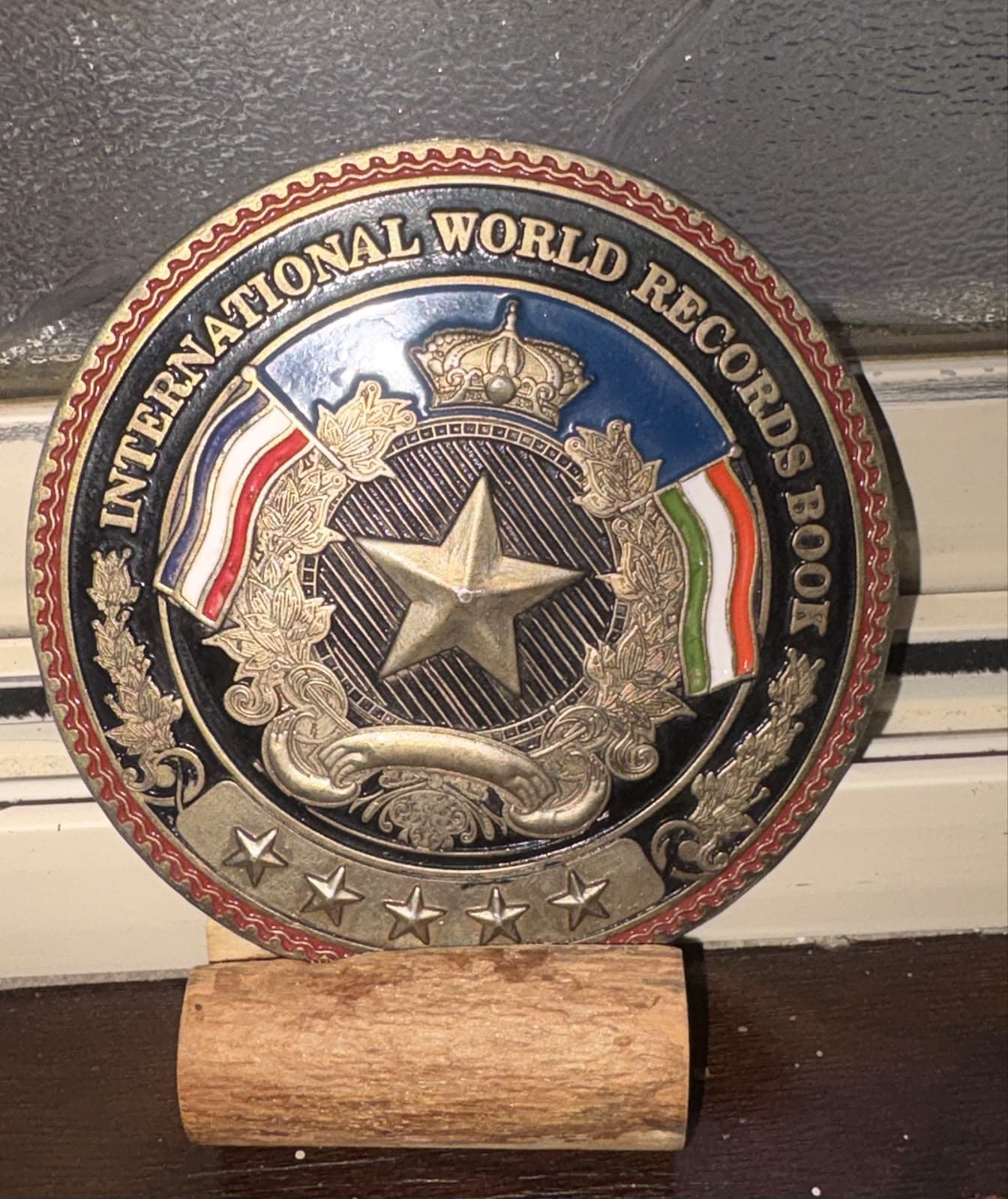 International World Records Book medallion